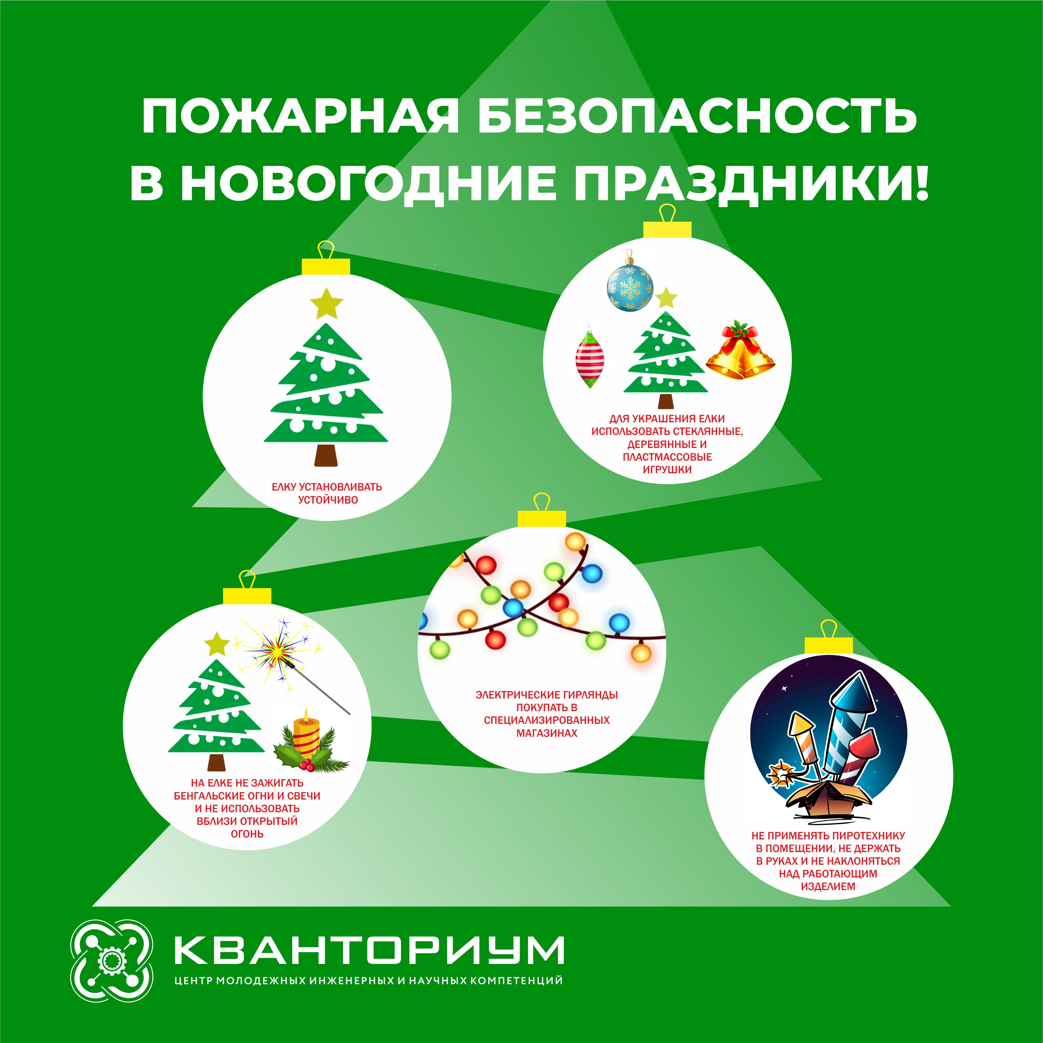 Памятка по пожарной безопасности в новогодние праздники.