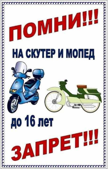 Правила дорожного движения для водителей скутеров и мопедов.